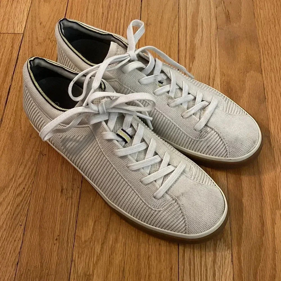 Rothy’s sz 10 cream colored sneaker lace up good pre owned condition wear shown - Picture 1 of 8